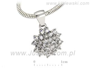 Złota zawieszka z diamentami w białym złocie