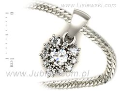 Złota zawieszka Wisiorek z brylantami białe złoto - W15056b
