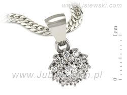 Złota zawieszka Wisiorek z brylantami białe złoto - w15059b