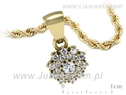Złota zawieszka Wisiorek z brylantami żółte złoto - w15059z