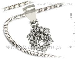 Złota zawieszka Wisiorek białe złoto z diamentami - w15074b