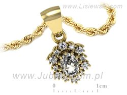 Złota zawieszka Wisiorek z diamentami żółte złoto - w15074z