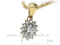 Złota zawieszka Wisiorek z diamentami żółte złoto - W15087z