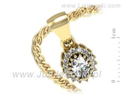 Złota zawieszka Wisiorek z diamentami żółte złoto - w15088z