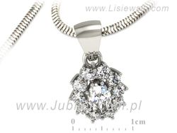 Złota zawieszka Wisiorek białe złoto z diamentami - w15089b