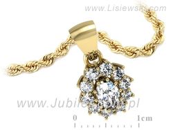 Złota zawieszka Wisiorek z diamentami żółte złoto - w15089z