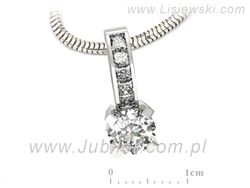 Złota zawieszka Wisiorek białe złoto z diamentami - W15095b