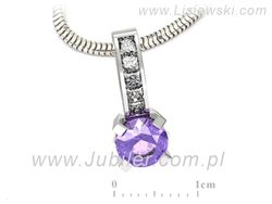 Złota zawieszka z tanzanitem z diamentami - w15095bt