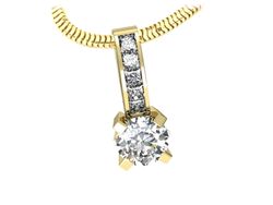 Złota zawieszka Wisiorek z diamentami żółte złoto - W15095z
