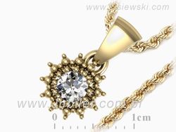 Złota zawieszka Wisiorek z brylantem żółte złoto - W15097Z