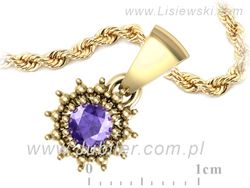 Aura tanzanitu - zawieszka symbolizująca tajemnicę - W15097Zt