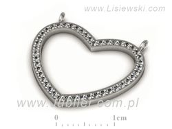 Złota zawieszka Wisiorek z brylantami białe złoto - W15153b