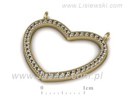 Złota zawieszka Wisiorek z brylantami żółte złoto - W15153z