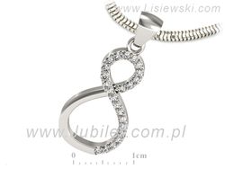 Złota zawieszka Wisiorek z brylantami białe złoto - W15319b