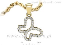 Złota zawieszka Wisiorek z brylantami żółte złoto - W15320z