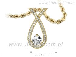 Złota zawieszka Wisiorek z brylantami żółte złoto - W15322z