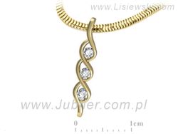 Złota zawieszka Wisiorek z brylantami żółte złoto - W15333z