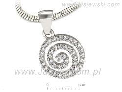 Złota zawieszka Wisiorek z brylantami białe złoto - w15335b