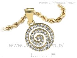 Złota zawieszka Wisiorek z brylantami żółte złoto - w15335z