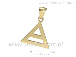 Złoty wisiorek a - wyraź swoją osobowość - w15354z