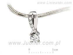 Złota zawieszka Wisiorek z brylantami białe złoto - W15361b