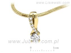 Złota zawieszka Wisiorek z brylantami żółte złoto - W15361z