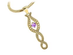 Wisiorek ametystowa elegancja - ponadczasowa elegancja - w15362zat