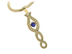 Zawieszka z szafirem - symbol elegancji i luksusu - w15362zszc