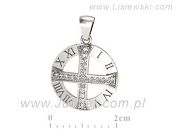 Złota zawieszka Wisiorek z brylantami białe złoto - W15368b