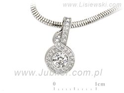 Złota zawieszka Wisiorek z brylantami białe złoto - W15370b