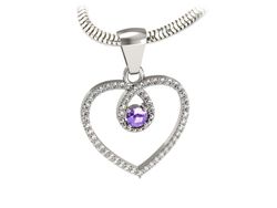 Wisiorek z tanzanitem i brylantami białe złoto - W15383bt