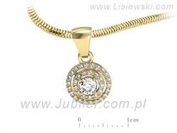 Złota zawieszka Wisiorek z brylantami żółte złoto - W15385z