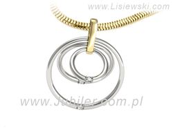 Złota Zawieszka Wisiorek z brylantami złoto 585 - W15396bz