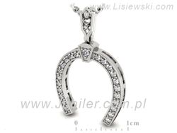 Złota zawieszka Wisiorek z brylantami białe złoto - W15413b