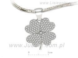 Złota zawieszka Wisiorek z brylantami białe złoto - W15511b
