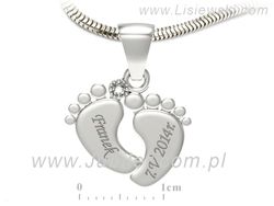 Złota zawieszka Wisiorek z brylantem złoto 14k - W15564b