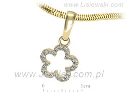 Złoty wisiorek z cyrkoniami - subtelna elegancja - w15565zc