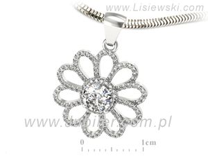 Złota zawieszka z diamentami w białym złocie