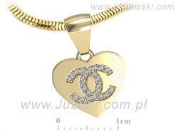 Złota zawieszka serce harmonii - symbol miłości - W15568zc