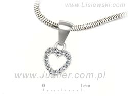 Złota zawieszka Wisiorek z brylantem białe złoto - W15574b