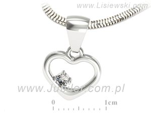 Zawieszka z diamentem w białym złocie
