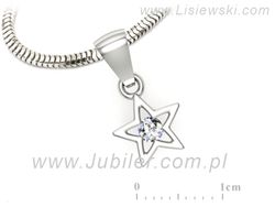 Złota zawieszka Wisiorek z brylantem białe złoto - W15586b