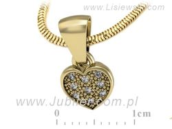 Złota zawieszka Wisiorek z brylantami żółte złoto - w16019z