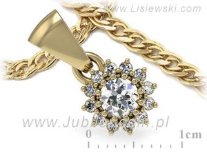 Zawieszka z diamentami w żółtym złocie