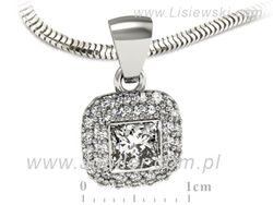 Złota zawieszka Wisiorek z diamentem i brylantami - w16136b