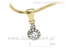 Złota zawieszka Wisiorek z brylantami żółte złoto - w16137z