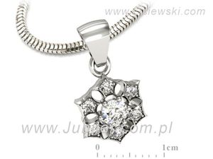 Złoty wisiorek z diamentami w białym złocie