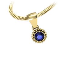 Złota zawieszka z szafirem - podkreśl swoją elegancję - w16167zszc