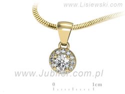 Złota zawieszka Wisiorek z brylantami żółte złoto - w16188z