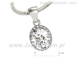 Złota zawieszka Wisiorek białe złoto z diamentami - w16212b